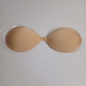 Nude Adhesive Strapless Front Clip Bra Size B Invisible Backless Sticky Bra